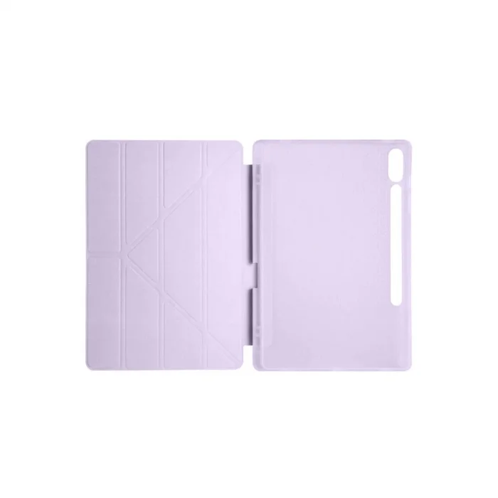 BUĞZ Samsung Galaxy X610 Tab S9 Fe Plus 12.4 Kılıf Kalemlikli Mars Tablet Kılıfı - Lila