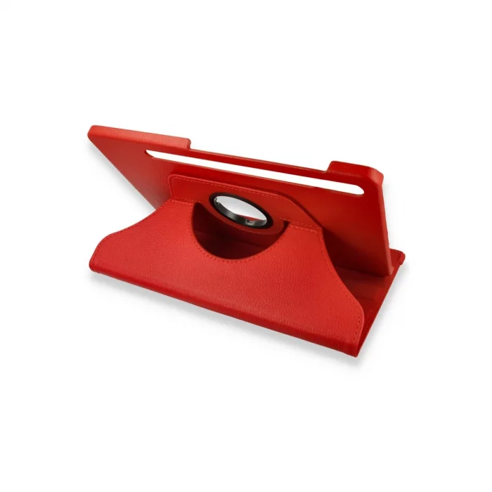 BUĞZ Samsung Galaxy X800 Tab S8 Plus 12.4 Kılıf 360 Tablet Deri Kılıf - Kırmızı