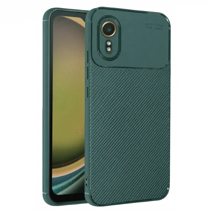 BUĞZ Samsung Galaxy Xcover 7 Kılıf Auto Focus Karbon Kapak - Yeşil