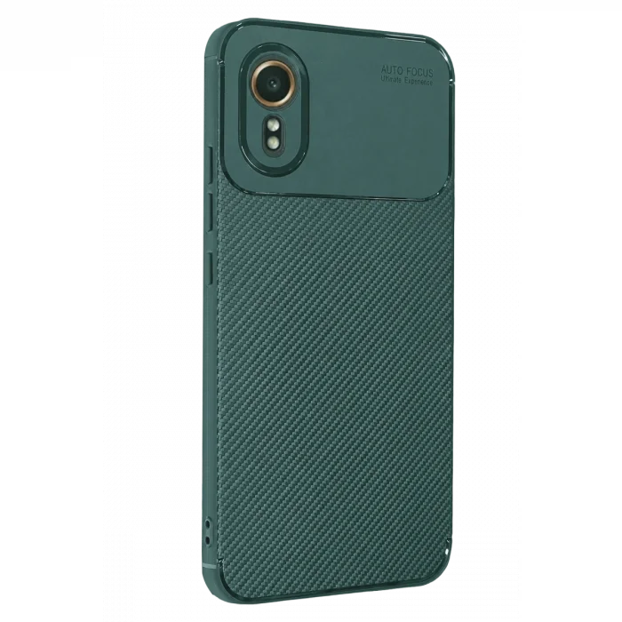 BUĞZ Samsung Galaxy Xcover 7 Kılıf Auto Focus Karbon Kapak - Yeşil