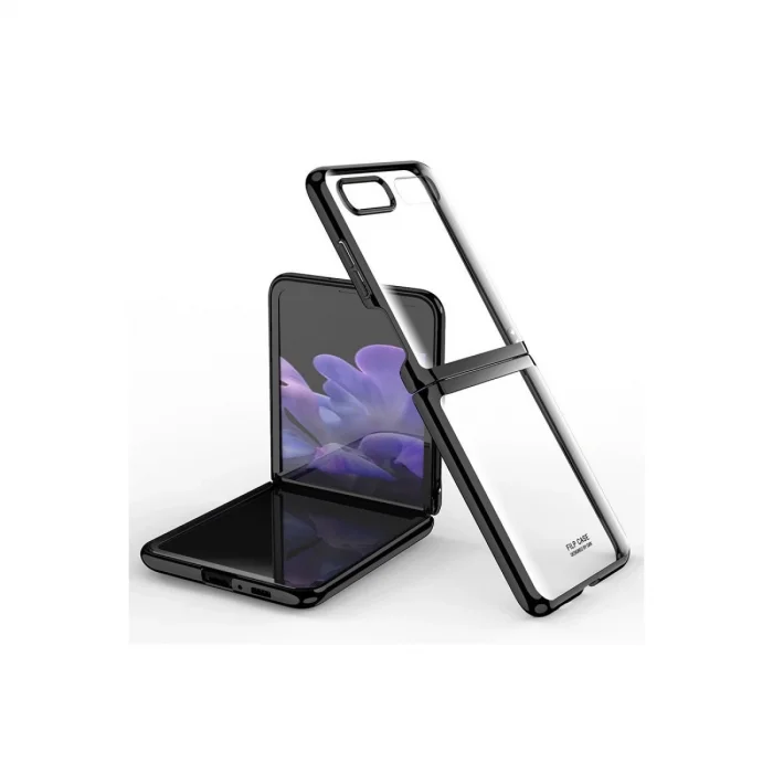 BUĞZ Samsung Galaxy Z Flip 4 Kılıf Fold Element Kapak - Siyah