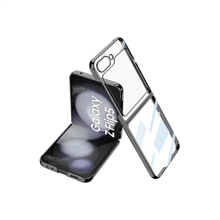 BUĞZ Samsung Galaxy Z Flip 5 Kılıf Fold Element Kapak - Siyah