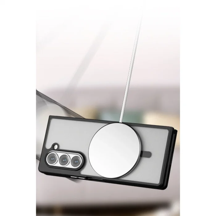 BUĞZ Samsung Galaxy Z Fold 5 Kılıf Blur Fold Magsafe Kapak - Siyah