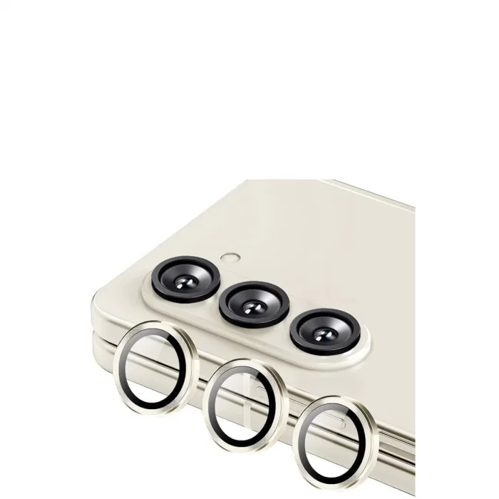 BUĞZ Samsung Galaxy Z Fold 5 Valdez Metal Kamera Lens - Krem