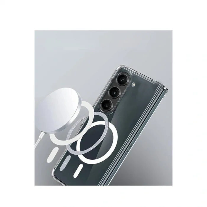 BUĞZ Samsung Galaxy Z Fold 6 Kılıf Magneticsafe Şeffaf Silikon - Şeffaf