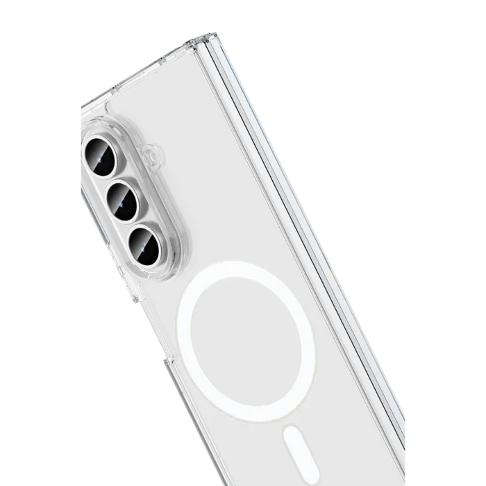 BUĞZ Samsung Galaxy Z Fold 7 Kılıf Magneticsafe Şeffaf Silikon - Şeffaf