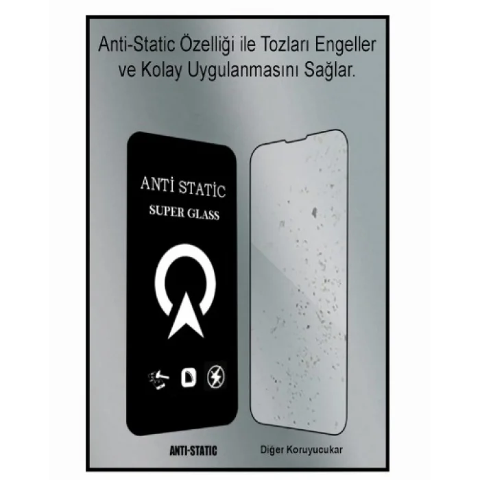 BUĞZ Samsung S25 EDGE 6D Anti Static Temperli Cam Ekran Koruyucu Kırılmaz Full Kaplama