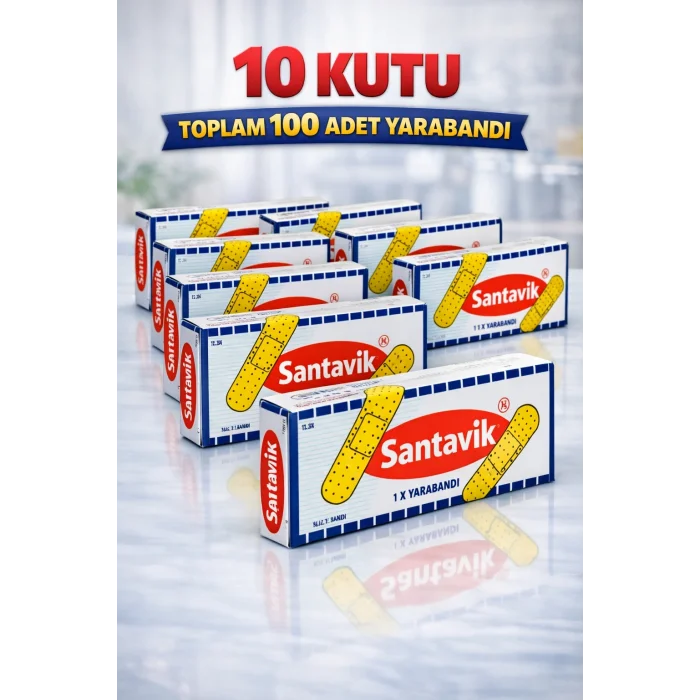 BUĞZ Santavik İlk Yardım Bandı Yara Bandı 10lu 10 Paket