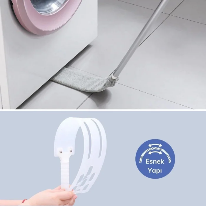 BUĞZ Saplı Mikrofiber Başlıklı Girintili Yüzey Temizleme Mopu Toz Alma Fırçası