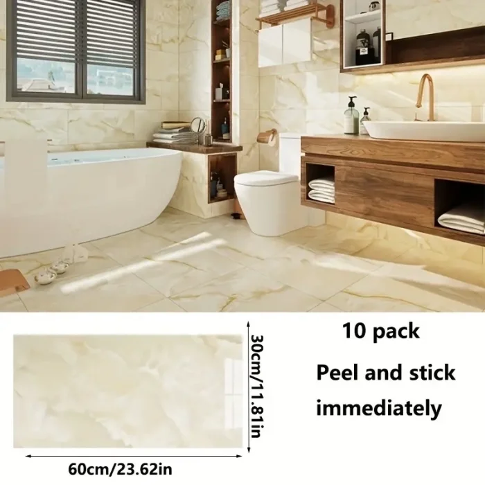 BUĞZ Sarı Mermer Desenli Alüminyum Plastik Duvar Sticker