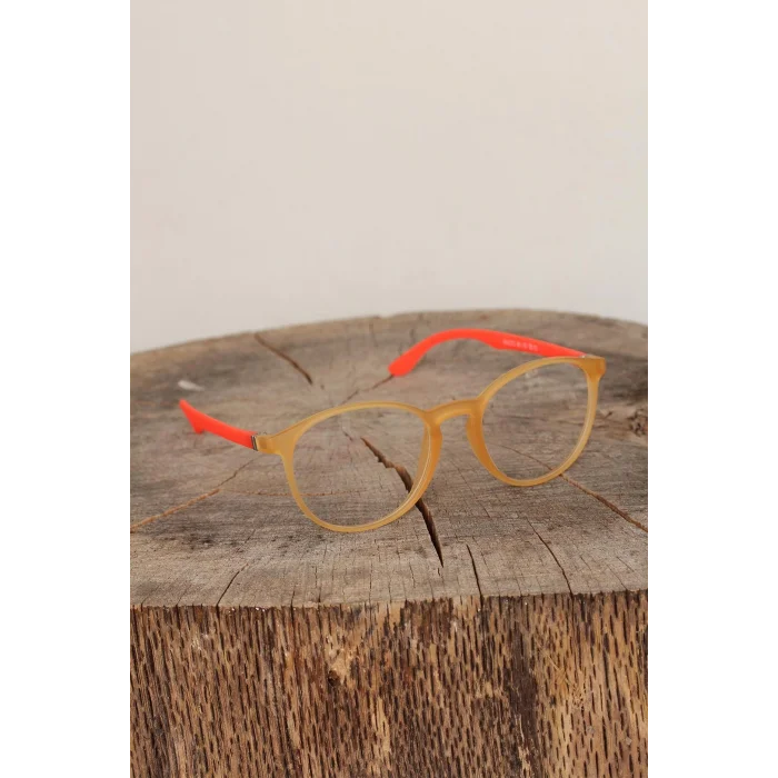 BUĞZ Sarı Renk Oval Turuncu Renk Bayan Gözlük - BUĞZ