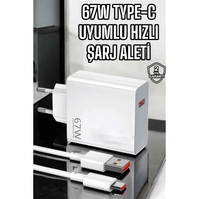 BUĞZ Şarj Aleti Turbo Hızlı 67W Type-C Hızlı Şarj