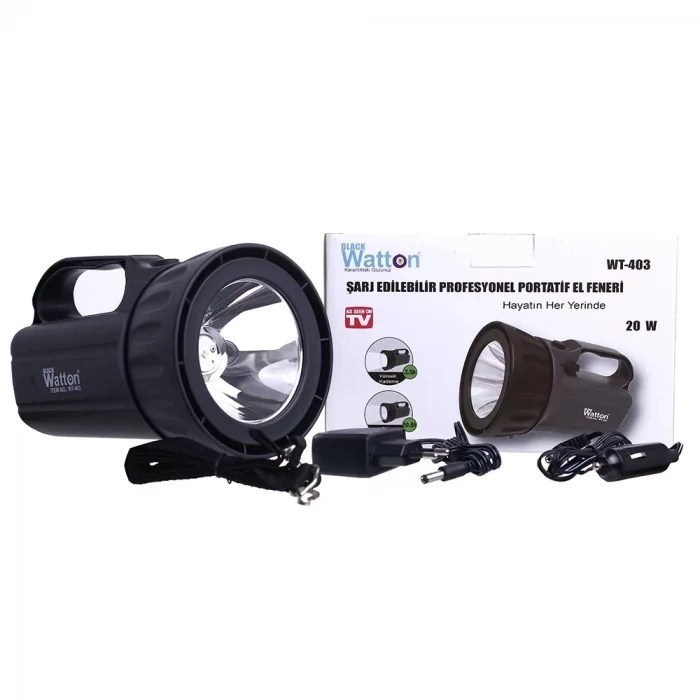 BUĞZ Şarj Edilebilir Profesyonel Portatif El Feneri Wt-403