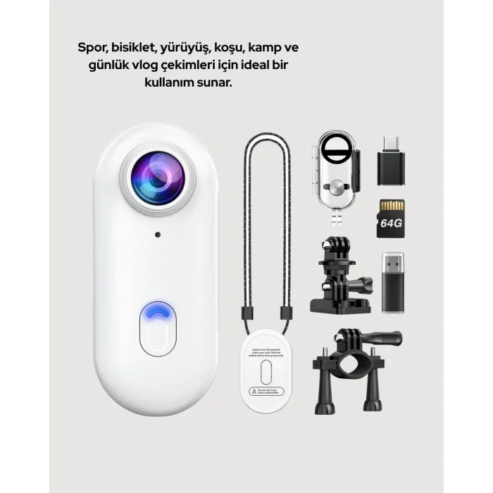  Şarj Edilebilir Uzun Ömürlü Mini Spor Kamera Full HD