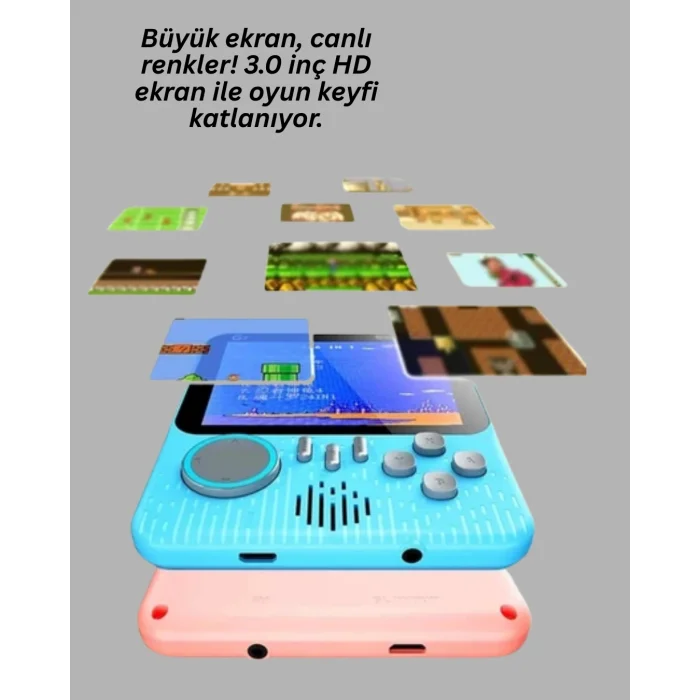 BUĞZ Şarjlı 3.5 İnç Retro Oyun Konsolu