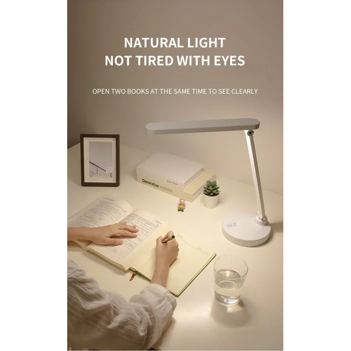 BUĞZ Şarjlı 40 Led Çalışma Okuma Işığı Kademeli Masa Lambası Ayarlanabilir Renk Tonu Ve Parlaklık Ps-1912 - Lisinya