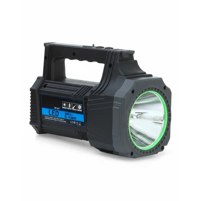 BUĞZ Şarjlı Dev Boy El Feneri 25W Süper Parlak LED El Lambası Kamp, Av ve Güvenlik İçin İdeal