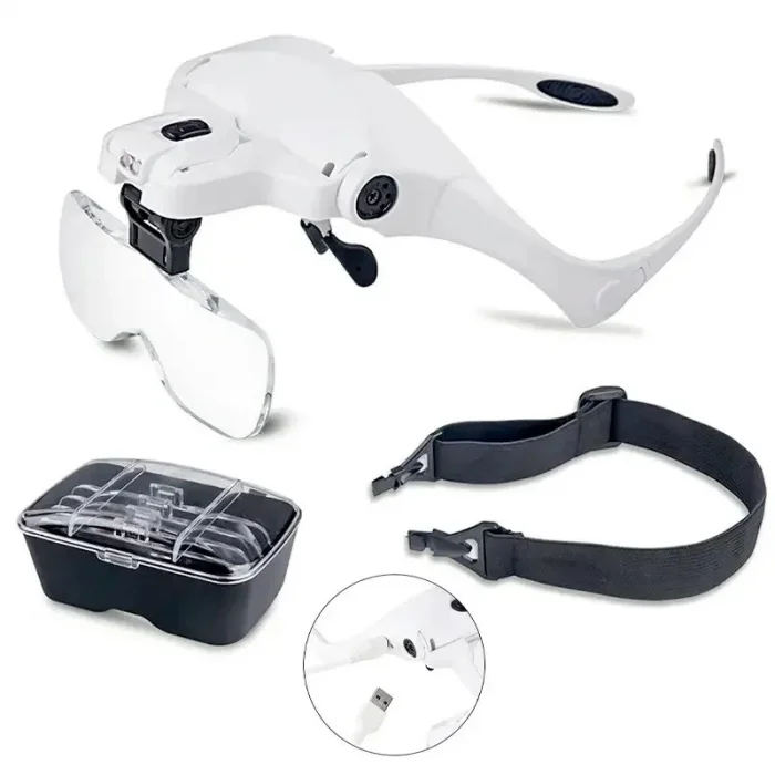 BUĞZ Şarjlı Gözlük Büyüteç Çalışma Büyüteci 5 Lensli 9892b2c