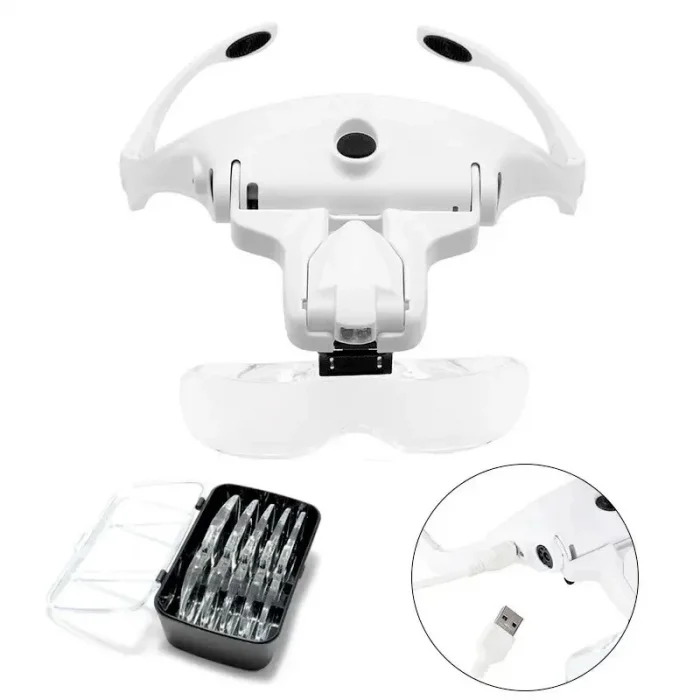 BUĞZ Şarjlı Gözlük Büyüteç Çalışma Büyüteci 5 Lensli 9892b2c