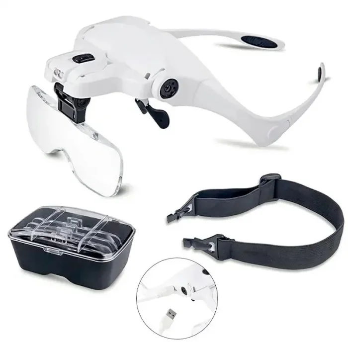 BUĞZ Şarjlı Gözlük Büyüteç Çalışma Büyüteci 5 Lensli 9892b2c - BUĞZ