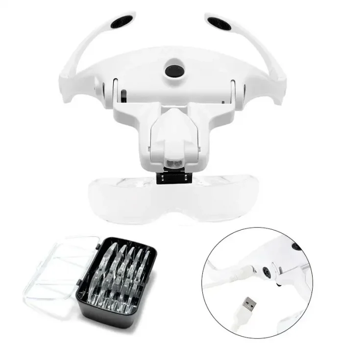 BUĞZ Şarjlı Gözlük Büyüteç Çalışma Büyüteci 5 Lensli 9892b2c - BUĞZ