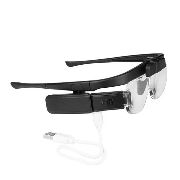 BUĞZ Şarjlı Gözlük Tip Büyüteç Mercek Lup Lensleriyle Taşıma Çantalı 11642dc