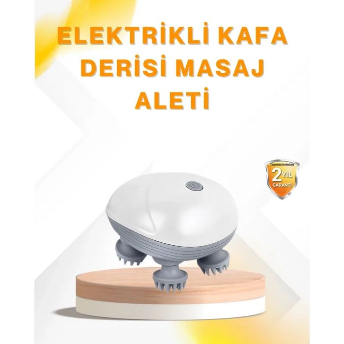 BUĞZ Şarjlı Kafa Masaj Aleti 3 Hız Ayarlı Derin Masaj