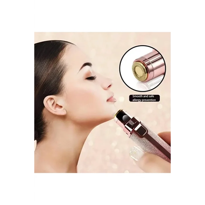 BUĞZ Şarjlı Kaş ve Yüz Tüy Temizleyici, Acısız Pürüzsüzlük Sunan Paslanmaz Çelik Başlıklı