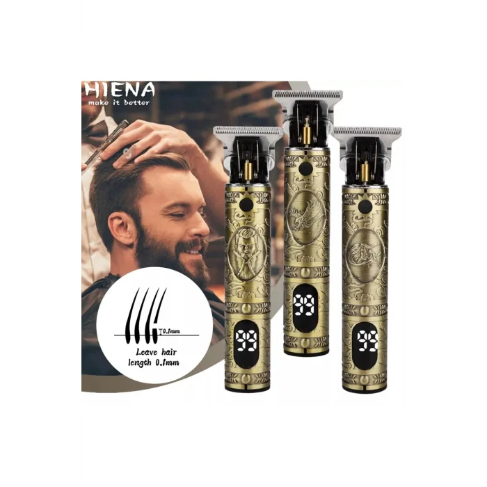 BUĞZ Şarjlı kuru saç sakal vücut tıraş makinesi metalik renk 3-5 başlıklı lcd ekranlı