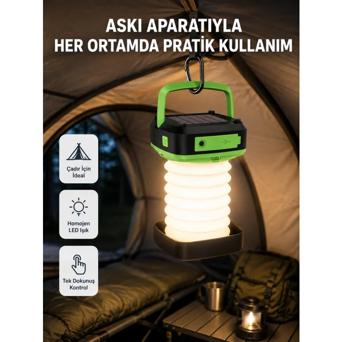 BUĞZ Şarjlı LED Lamba – Dokunmatik Sensörlü, 3 Kademeli Parlaklık