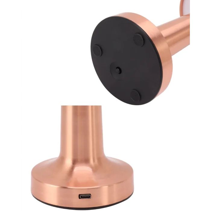 BUĞZ Şarjlı LED Masa Lambası 3 Kademe Dokunmatik Bronz Modern Tasarım - BUĞZ