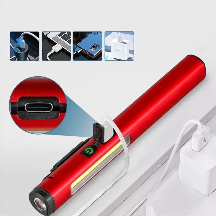 BUĞZ Şarjlı Mıknatıslı Çalışma Lambası Cep Feneri WT-307-S