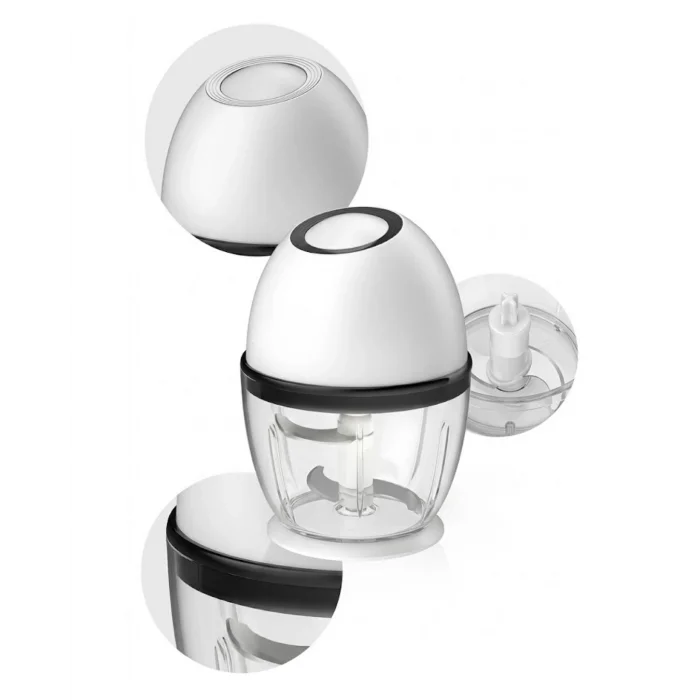 BUĞZ Şarjlı Mini Mutfak Doğrayıcı 450 ML Sebze Sarımsak Soğan Doğrayıcı