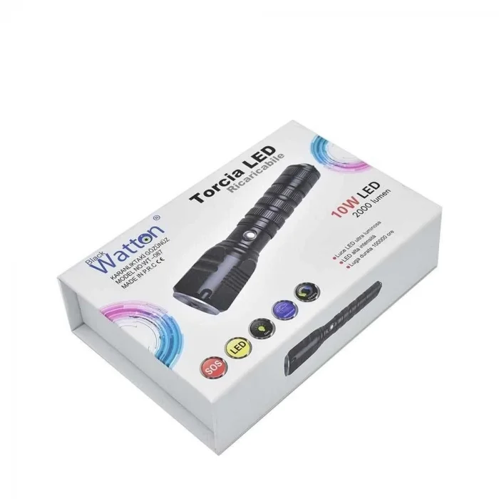 BUĞZ Şarjlı Pilli Zoomlu El Feneri  Wt-087