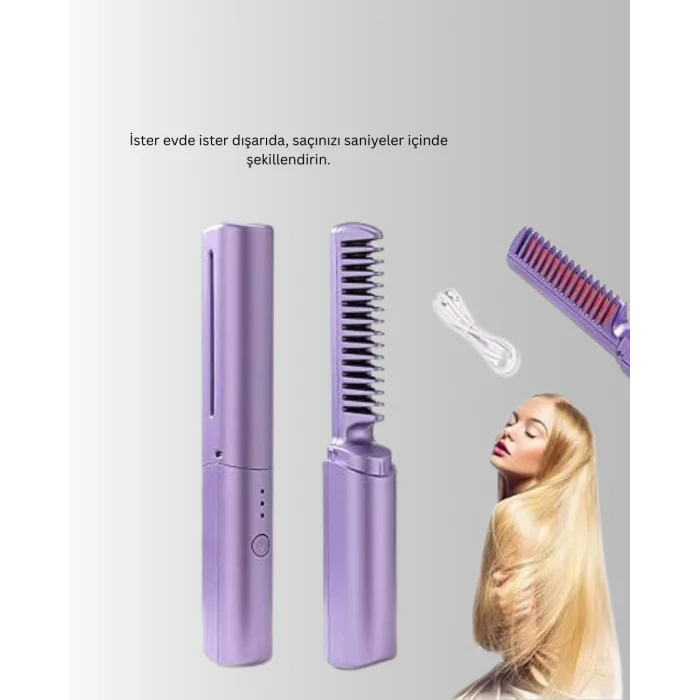 BUĞZ Şarjlı Saç Düzleştirici Tarak - BUĞZ