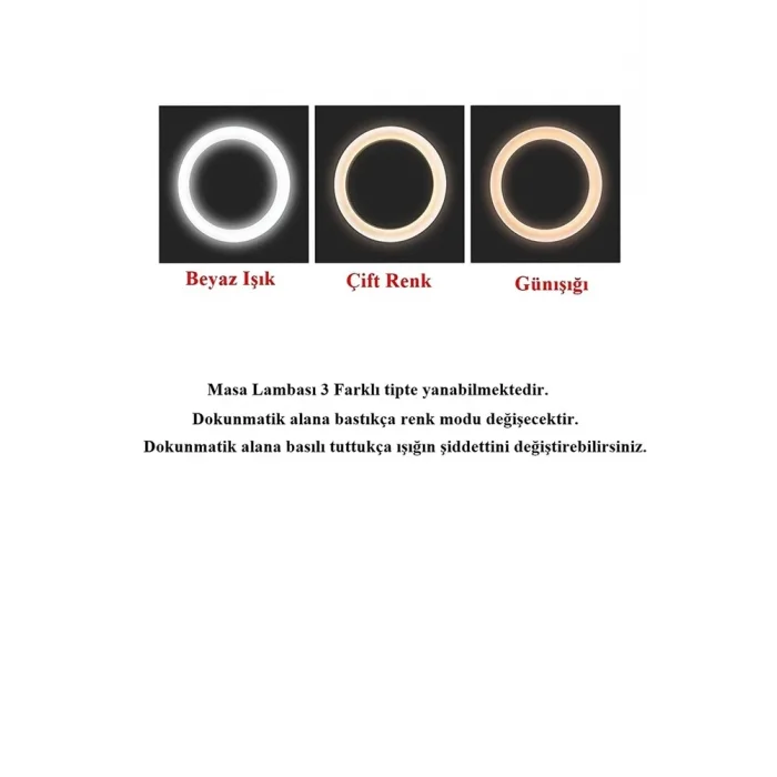 BUĞZ Şarjlı Sarı Ve Beyaz Renk Masa Lambası  Wt-005