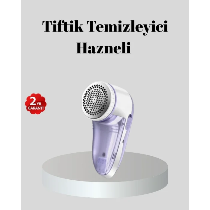 BUĞZ Şarjlı Tiftik Temizleyici – Çıkarılabilir Hazneli, Anti-Statik Fırçalı, USB Şarjlı