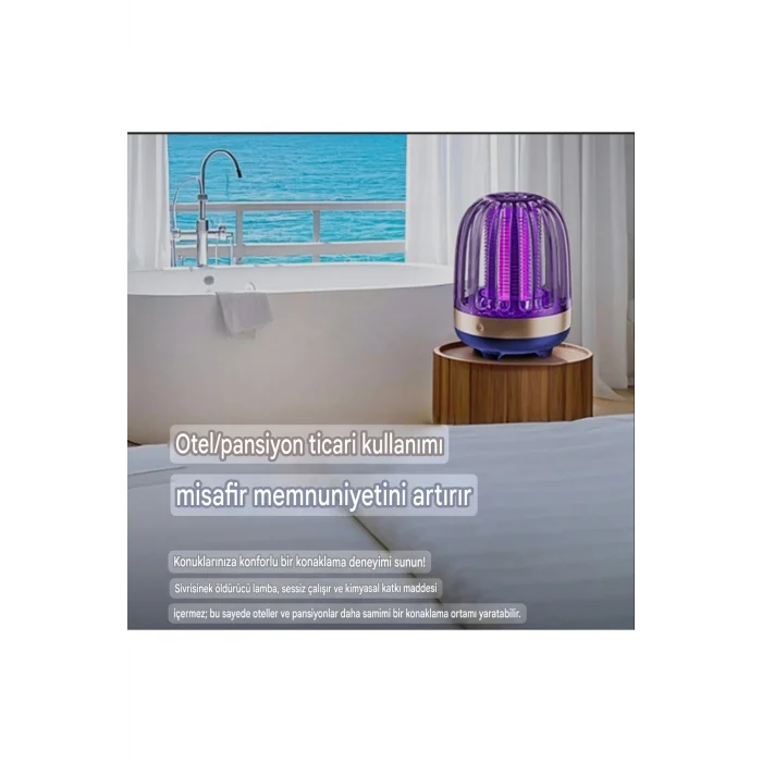 BUĞZ Şarjlı uv ışıklı elektrikli sivrisinek öldürücü lamba makine 15cm tehlikeli değil