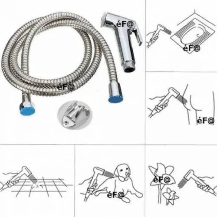  Şattaf Taharet Musluk Seti Taharatmatik El Tuvalet Sprey Tabancası Köpek Kedi Yıkama Tk111