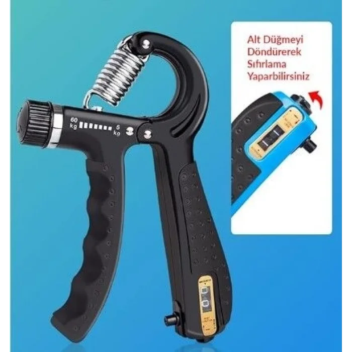 BUĞZ Sayaçlı Ayarlanabilir El Yayı Bilek ve Parmak Egzersiz Aleti