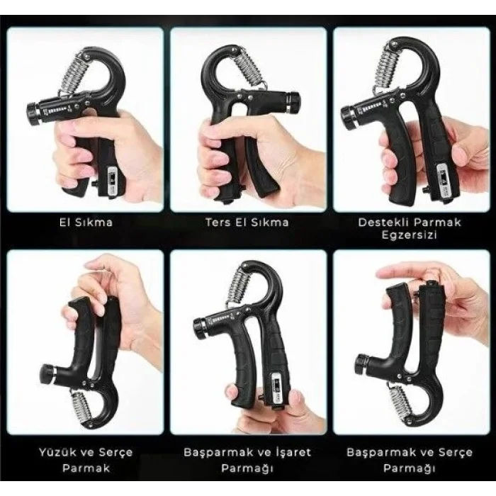 BUĞZ Sayaçlı Ayarlanabilir El Yayı Bilek ve Parmak Egzersiz Aleti