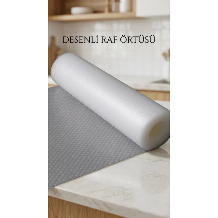 BUĞZ Şeffaf Kaymaz Raf ve Çekmece Örtüsü 45x300 cm Dolap İçi Koruma
