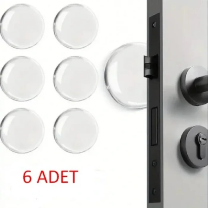 BUĞZ Şeffaf Silikon Mobilya ve Kapı Durdurucu Darbe Pedi 6lı Set