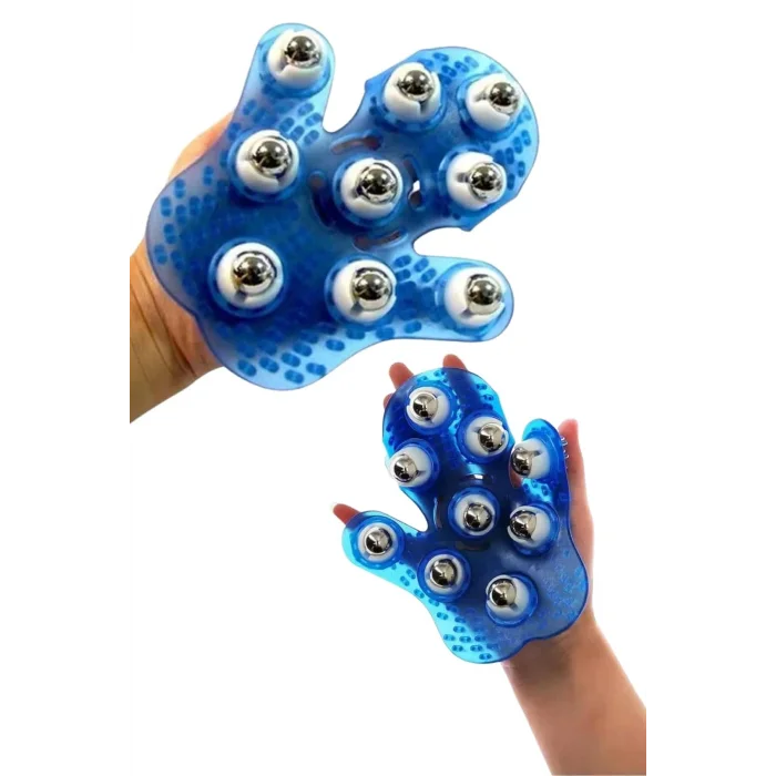 BUĞZ Selülit Giderici Masaj Eldiveni 9 Bilyeli Palm Masaj Eldiven Tam Vücut