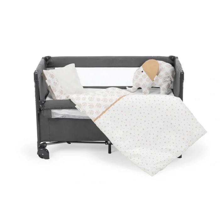 BUĞZ Sema Baby 6 Parça Lüks Park Yatak Bebek Uyku Seti - Ekru Fil