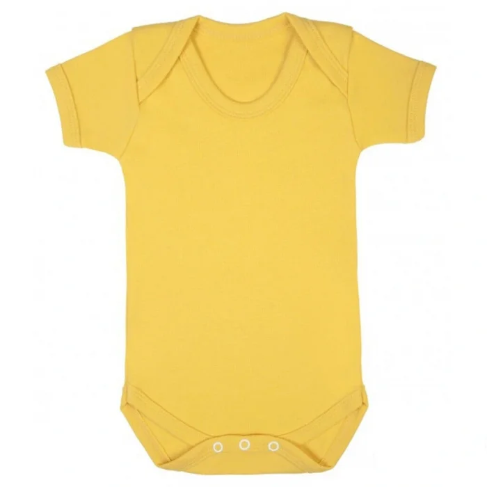 BUĞZ Sema Baby Prematüre Yarım Kol Penye Çıtçıtlı Badi - Sarı