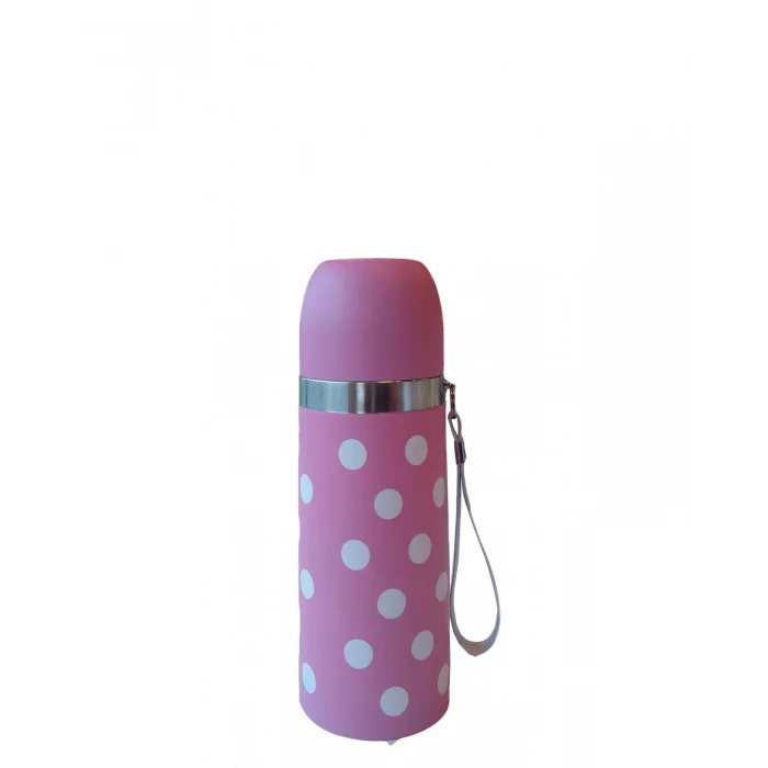 BUĞZ Sema Baby Puantiyeli Bebek Termosu 350 ml - Pembe