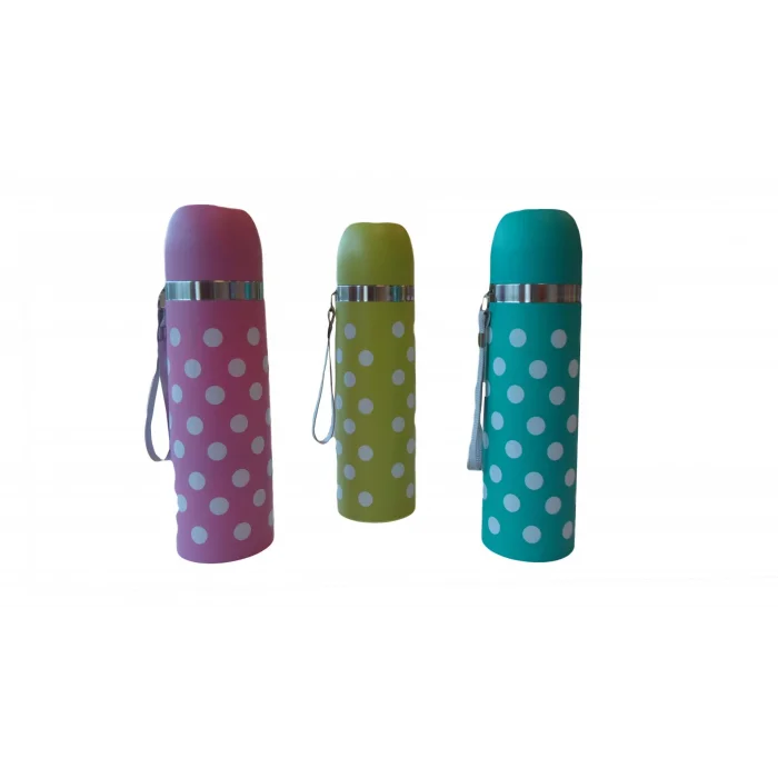 BUĞZ Sema Baby Puantiyeli Bebek Termosu 500 ml - Pembe