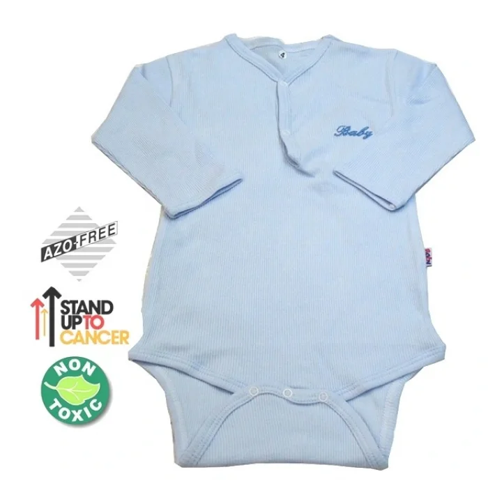 BUĞZ Sema Baby Uzun Kol Kaşkorse Badi (Body) - Mavi  0-6 Ay