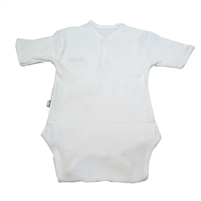 BUĞZ Sema Baby Yarım Kol Kaşkorse Badi (Body) - Beyaz  18-24 Ay